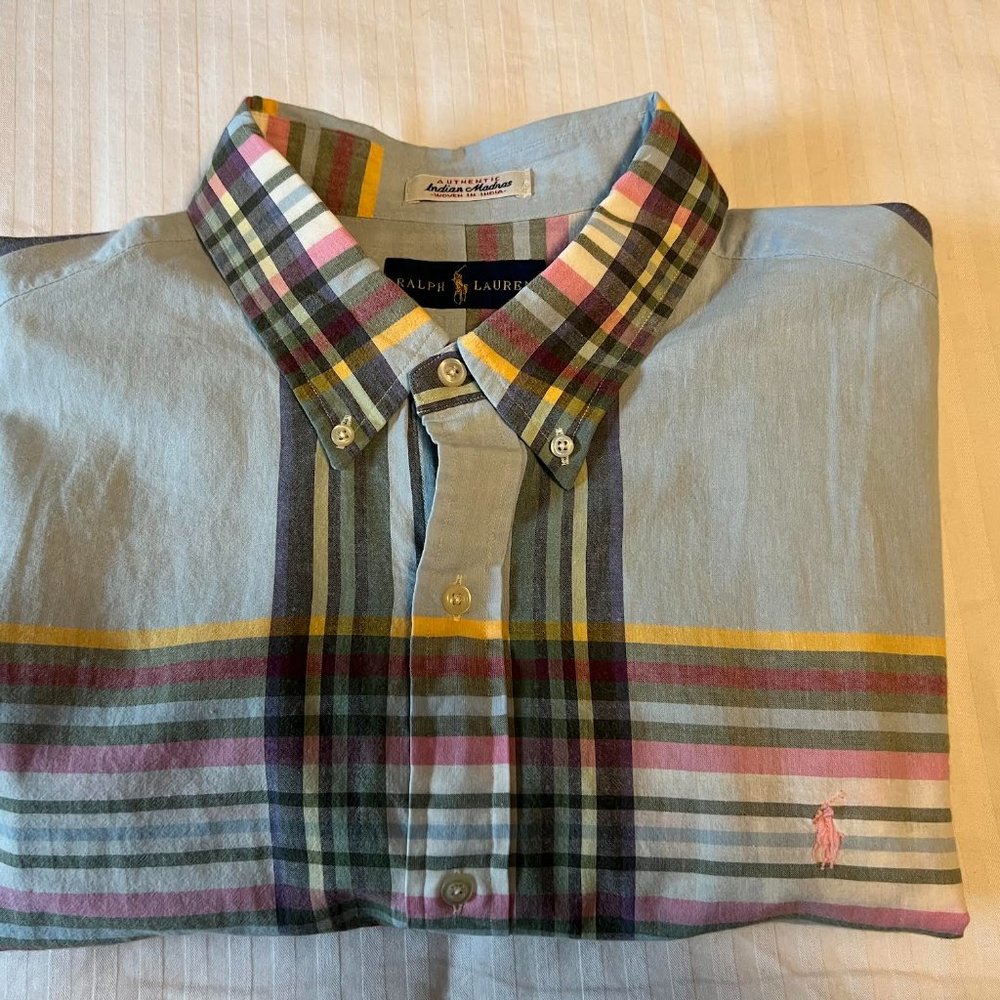 Polo Ralph Lauren Indian Madras L/S Shirt XXL